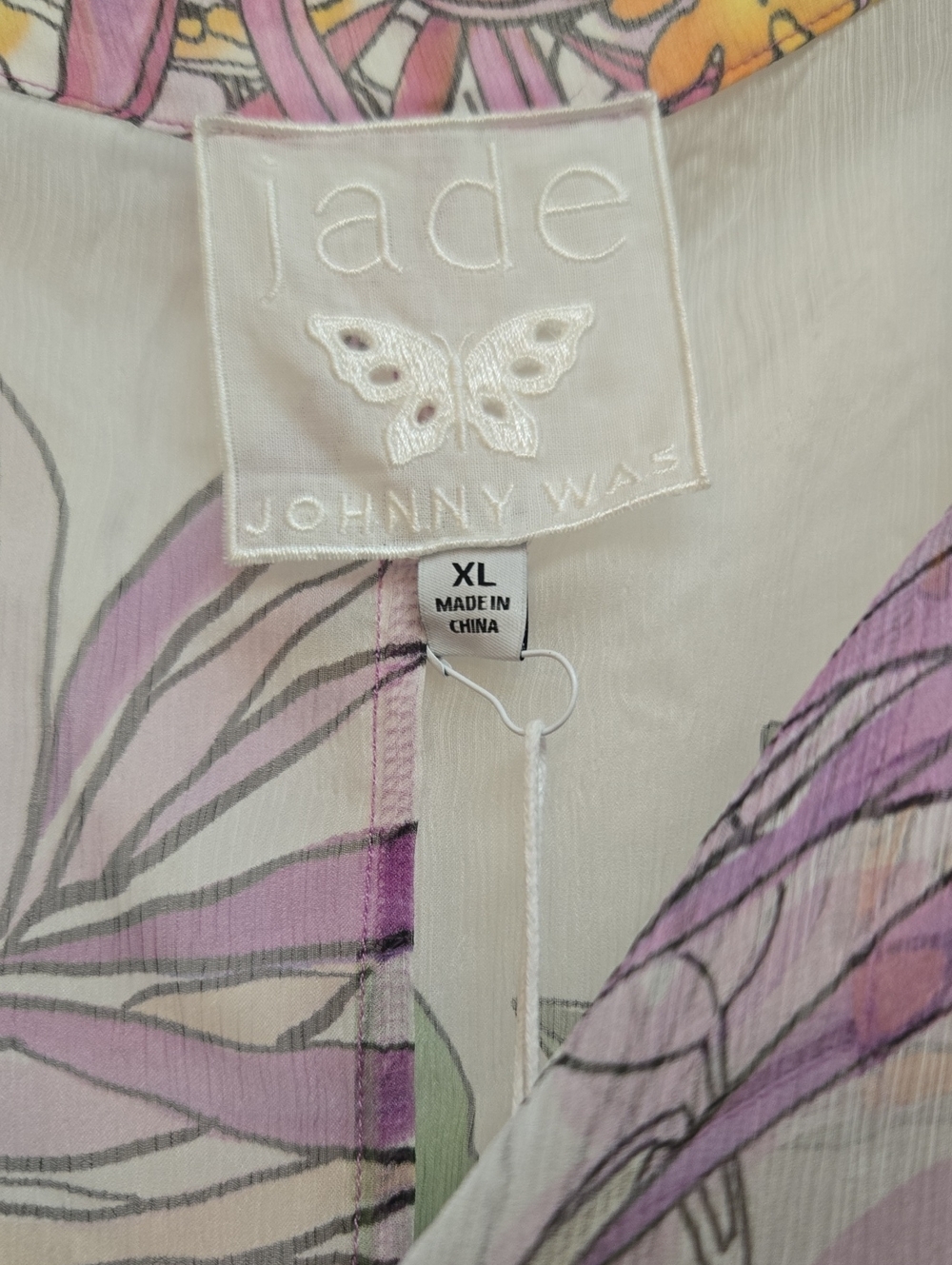 Johnny Was Lavender Floral Blouse - Picture 5 of 10